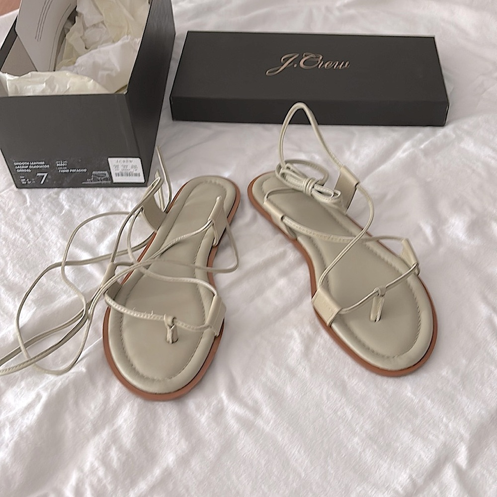 NWT J Crew Leather gladiator sandals, size 7